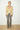 ALBERTA FERRETTI GREY STRIPED VIRGIN WOOL STRAIGHT-LEG TROUSERS