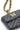 TWINSET BLACK LEATHER MINI BELT BAG WITH GOLD CHAIN DETAIL