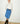 VINTAGE MAGRIFFE SKY BLUE SUEDE KNEE-LENGTH PENCIL SKIRT
