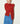 SECOND-HAND SONIA RYKIEL OVERSIZED RED KNITTED CARDIGAN