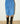 VINTAGE MAGRIFFE SKY BLUE SUEDE KNEE-LENGTH PENCIL SKIRT