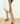 PRE-LOVED LANVIN CRÈME KNEE LENGTH SKIRT WITH SIDE BLACK LINES