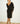 ARCHIVE YSL BLACK KNEE-LENGTH WRAP DRESS WITH DEEP DÉCOLLETÉ
