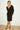 ARCHIVE YSL BLACK KNEE-LENGTH WRAP DRESS WITH DEEP DÉCOLLETÉ