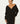 ARCHIVE YSL BLACK KNEE-LENGTH WRAP DRESS WITH DEEP DÉCOLLETÉ