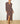 VINTAGE JASPER CONRAN TAUPE MAXI DRESS WITH SIDE BELT DETAIL