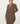 VINTAGE JASPER CONRAN TAUPE MAXI DRESS WITH SIDE BELT DETAIL