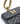 TWINSET BLACK LEATHER MINI BELT BAG WITH GOLD CHAIN DETAIL